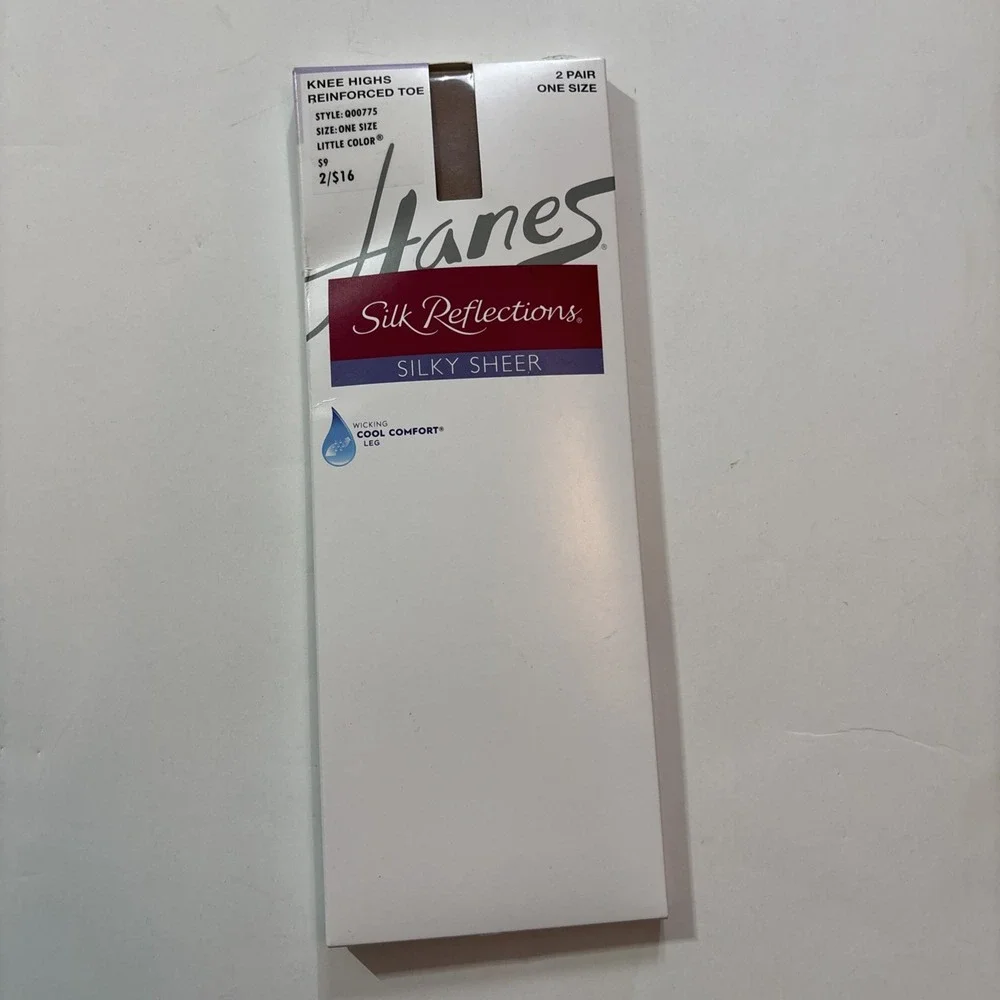 Hanes Silk Reflections‎ Silky Sheer Knee Highs with Reinforced Toe, 2-Pairs